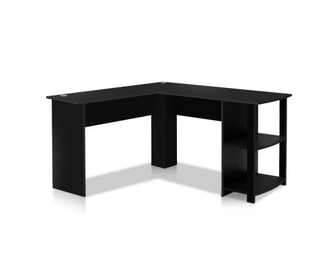 Office Computer Desk Corner Student Study Table Workstation L-Shape Black