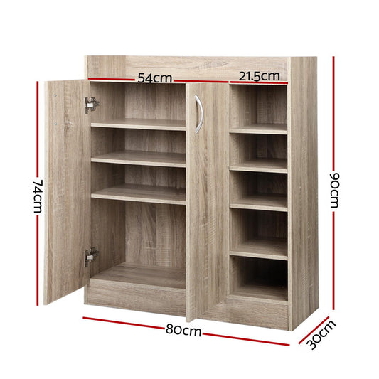 Shoe Cabinet Storage Cupboard - Wood