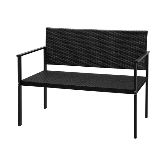 Enjoy a peaceful afternoon in the backyard with a Gardeon 2-seater Garden Bench. This timeless garden bench is the perfect addition to your outdoor dining area thanks to its powder-coated steel frame and sturdy woven PE wicker. The chair is strong, sturdy and weather, insect and rot resistant, so you know it will be there come rain or shine.