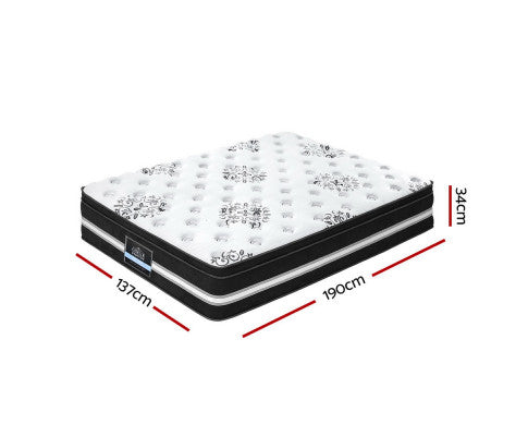 Double Size Mattress Bed COOL GEL Memory Foam Euro Top Pocket Spring