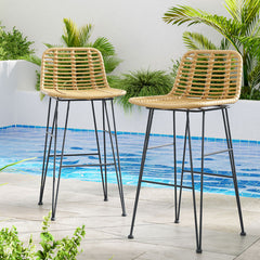 Free shipping-2-Piece Outdoor Bar Stools
