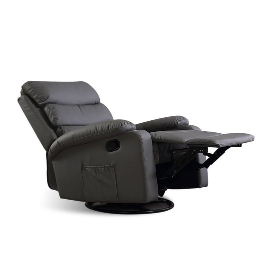 Massage Chair Recliner Chairs Heated Lounge Sofa Armchair 360 Swivel Grey