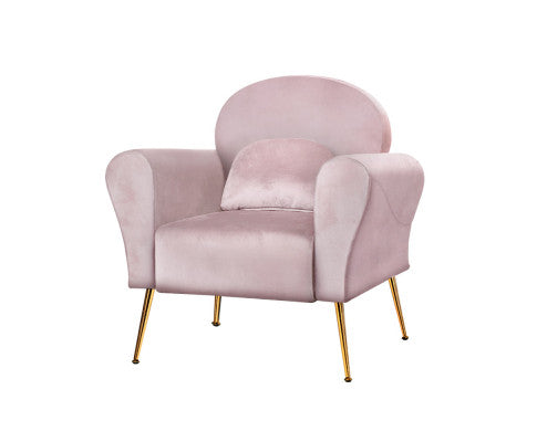 Armchair Lounge Chair Accent Armchairs Chairs Sofa Pink Velvet Cushion