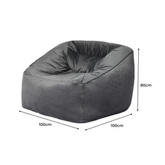 Bean Bag Chair Cover Soft Velevt Home Game Seat Lazy Sofa Cover Large