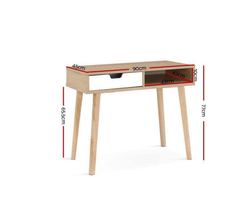 2 Drawer Wood Computer Desk