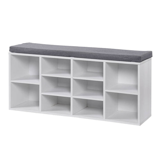 Home Master 2-In-1 Storage/Shoe Cabinet With Padded Cushion Bench